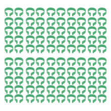 (Green 20mm) 100 Pcs Poultry Feet Ring Open Type Buckle Green 18mm