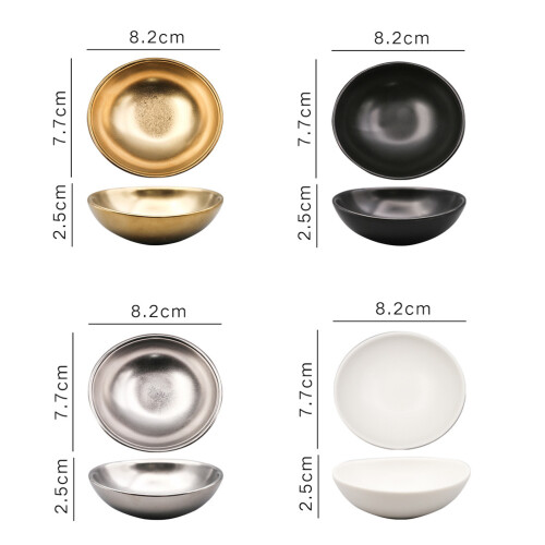 4Pcs Small Condiment Plates For Mustard Sushi (Assorted Colors) 1