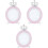 3Pièces Supports Rose Chic Pour Présentation Ongles Décor 8