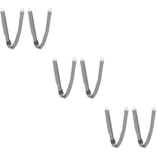 6Pièces Accessoires De Casque Gris Réglables Pour Chantier Durable 1