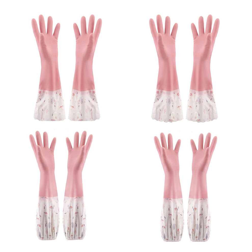 4 Pairs Thickened Waterproof Kitchen Dishwashing Gloves L Size-image-OPC-PKXZPVC-NEW