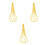 3pcs Hen Feeding Net Toy Yellow Nylon 11