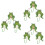 9 Pcs Wall Hanging Hooks Key Holder Frog Shape Organizer 8