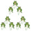 9 Pcs Wall Hanging Hooks Key Holder Frog Shape Organizer 4