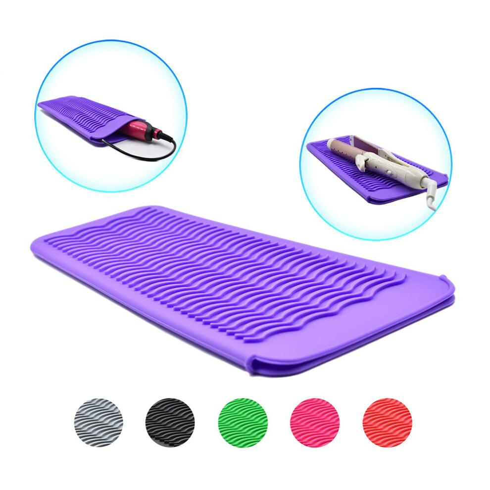 Silicone Heat Resistant Travel Mat Pouch for Curling Iron Hair Styler