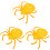 3Pcs Spider Shape Dessert Tray For Halloween Serving 4