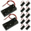 24 Pcs  Wired 2 X 1.5v Aa Battery Holder Plastic Case 7