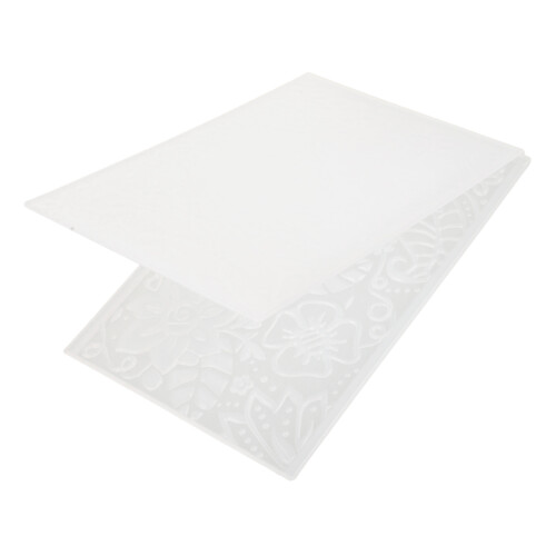 3Pcs Plastic Embossed Folding Mold Craft Card Template
