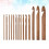 30 Pcs Carbonized Bamboo Crochet Hooks Set Knitting Woven Needle 11