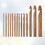 30 Pcs Carbonized Bamboo Crochet Hooks Set Knitting Woven Needle 10