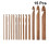 30 Pcs Carbonized Bamboo Crochet Hooks Set Knitting Woven Needle 8