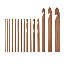 30 Pcs Carbonized Bamboo Crochet Hooks Set Knitting Woven Needle