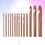 30 Pcs Carbonized Bamboo Crochet Hooks Set Knitting Woven Needle 9