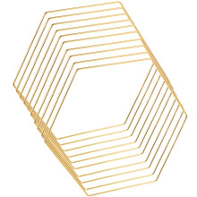 3 Pieces Table Runners Wedding Golden Hexagon Diy Dream Catcher Hoop