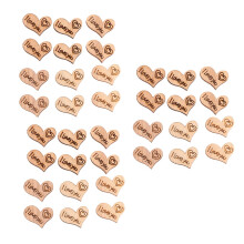 Set Of 2 Cutout Heart Shaped Wood Chips Diy Crafts Supplies