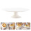 2 Pcs Ceramic Cake Stand Baking Tray Fruit Display Holder White 10