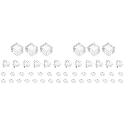96 Pcs Simulated Ice Cubes Artificial Ice Cube Props Decor 2
