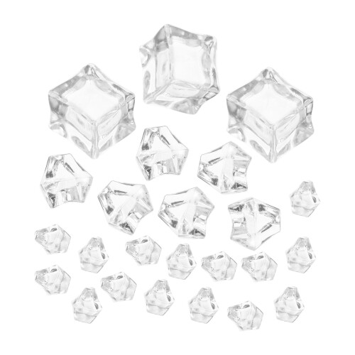 96 Pcs Simulated Ice Cubes Artificial Ice Cube Props Decor
