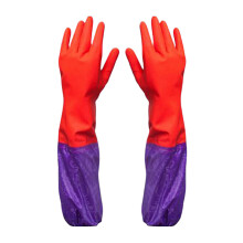 3 Pairs Winter Long Warm Rubber Gloves For Household Cleaning