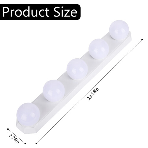 Portable LED Vanity Mirror USB Rechargeable 3 Lighting Modes 2
