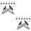 16 Pcs Car Tire Tread Depth Gauge 0-25mm 8