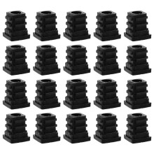 60 Pcs Hole Plugs With Nut Cover Adjustable For Furniture Black