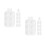 20 Pcs Plastic 6 Well Rectangular Paint Tray Palettes For Watercolor 8