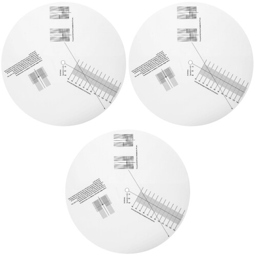 3Pcs Professional Anti-Sliding Vinyl Record Alignment Protractor 2