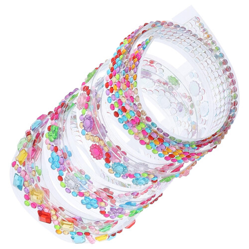 8Rouleaux De Ruban Strass Autocollant Pour Embellissement