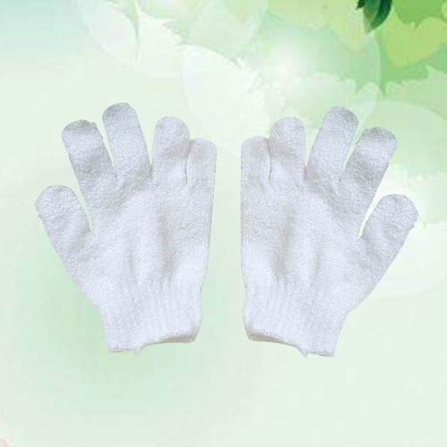 1 Pair Bath Exfoliating Gloves Five Fingers Body Scrub Mitt 1