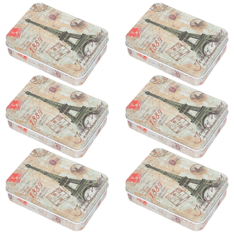 12 Pcs Decorative Metal Storage Box Tinplate Holder Desktop Tinplate-image-OPC-PKXZVC6-NEW