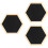 3 Pcs Multi-Purpose Memo Board Hexagon Photo Message Board 6