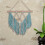 2Pcs Handmade Tassel Wall Hanging Tapestry 40X45Cm Blue 9