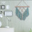 2Pcs Handmade Tassel Wall Hanging Tapestry 40X45Cm Blue 11