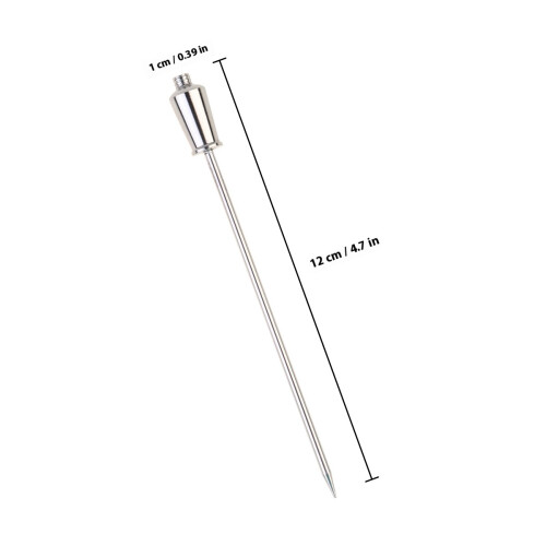 2Pcs Stainless Steel Cocktail Picks With Shaker Pattern 1