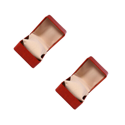 2Pcs Pu Watch Box Storage Organizer Display Case 2
