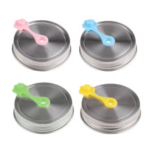 8 Sets Mason Jar Straw Lids Leak Proof Sealed Covers