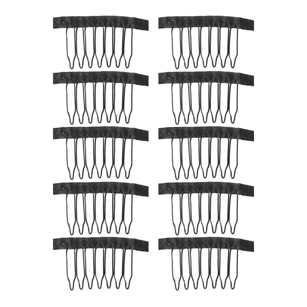 Ohphcall 30 Pcs Wig Comb Combs Hair Pins Macrame Snap Clips Women's Steel Tooth
