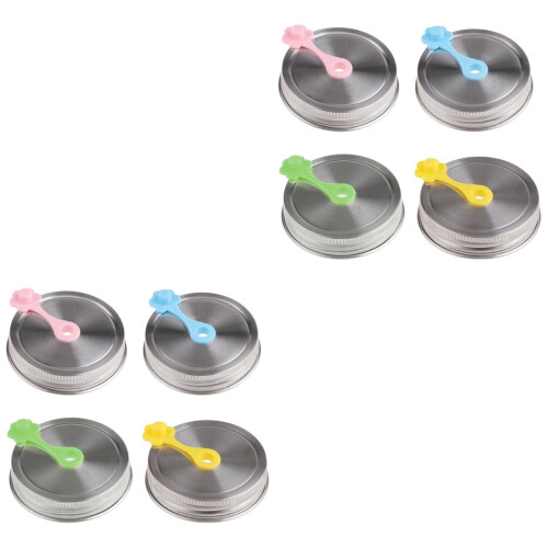 8 Sets Mason Jar Straw Lids Leak Proof Sealed Covers 2