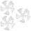 3pcs 14 Floor Fan Wall Fan Replacement Parts Plastic White 11