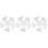 3pcs 14 Floor Fan Wall Fan Replacement Parts Plastic White 8
