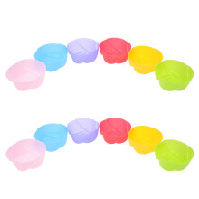 12Pcs Silicone Rose Mold For Cake Pudding Jelly Chocolate Decorating