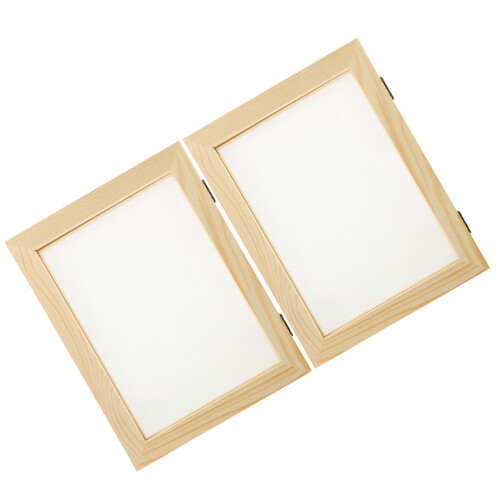 4 Pcs Paper Making Mold DIY Screen Frame (Random Style Hinge) 2