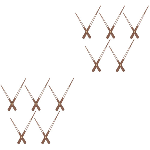 10 Pcs Wooden Diy Clock Pointer Replacement Part Wood Color 2
