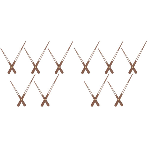 10 Pcs Wooden Diy Clock Pointer Replacement Part Wood Color 1