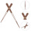 10 Pcs Wooden Diy Clock Pointer Replacement Part Wood Color 8