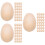 3 Count Wood Eggs Unfinished Simulation Wooden Fake For Decorating 9