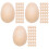 3 Count Wood Eggs Unfinished Simulation Wooden Fake For Decorating 5
