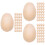 3 Count Wood Eggs Unfinished Simulation Wooden Fake For Decorating 8
