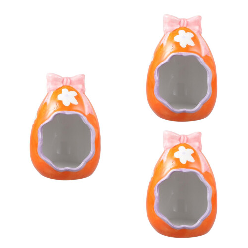 3Pcs Hamster Hide House Ceramic Guinea Pig Small Pet Supply 1